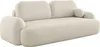 A cream-colored sofa with a textured fabric. Voir les images du produit