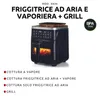 A black air fryer with a transparent window showing food cooking inside, placed on a white background with text and icons. Náhľad obrázku produktu