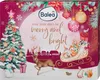 A Christmas-themed advent calendar box with festive illustrations. Produktbild-Vorschau
