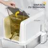 PawHut Katzenklo Edelstahl XXL Katzentoilette mit Deckel Produktbild-Vorschau 5