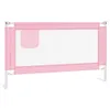 vidaXL Kleinkind-Bettschutzgitter Rosa 140x25 cm Stoff Produktbild-Vorschau 1