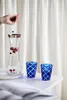 Handgeblazen Kristallglas Karaffe Vase mit Platinrand - Produktbild-Vorschau 3