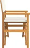 Chaise de pluie pliante crème teck massif Voir les images du produit 4