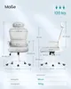 Diagram showing the dimensions and specifications of an office chair. Produktbild-Vorschau