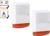 2er Set Dummy Sirene blinkende LED IP44 Batteriebetrieb Produktbild-Vorschau 1