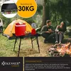 A couple enjoying a camping trip with a table, cooler, and stove set up. Produktbild-Vorschau