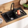Granitspüle Küchenspüle 78 x 45 cm, pflegeleichte Produktbild-Vorschau 2