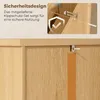 Mobiletto da cucina HOMCOM in rattan con ripiani per Anteprima dell’immagine prodotto 6