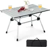 COSTWAY Campingtisch faltbar höhenverstellbar, Klapptisch Produktbild-Vorschau 1