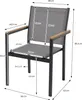 ML-Design Gartenstühle 6er Set mit Armlehnen Dunkelgrau Produktbild-Vorschau 7