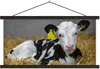 MuchoWow® Textilposter Kuh - Stroh - Kalb - Tier 150x75 cm Produktbild-Vorschau 1