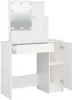 vidaXL Toaletka z diodami LED biała 86,5x35x136 cm Podgląd zdjęcia produktu 3
