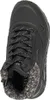 A top-down view of a black SKECHERS boot with a knitted collar. Voir les images du produit