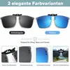 2er Set Clip-on Sonnenbrillen für Brille, 180° Flip Up Produktbild-Vorschau 3