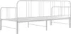 A white metal bed frame shown from a side angle against a white background. Produktbild-Vorschau