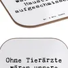 Mr. & Mrs. Panda Tischschoner Spruch Tierarzt Helden - Weiß Produktbild-Vorschau 5