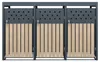 Mülltonnenbox Müllbox Mülltonnenverkleidung 3 Türen Box Produktbild-Vorschau 3