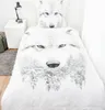 Flanelowy komplet pościeli z wilkiem 135 x 200 cm 80 x 80 Podgląd zdjęcia produktu 2