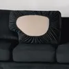(Schwarz) 7-teiliger Stretch-Sofabezug, 3-Sitzer-Couchbezug Produktbild-Vorschau 4