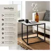 tectake® Beistelltisch Alysia Marmoroptik, quadratisch Produktbild-Vorschau 2