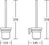 Závěsná WC štětka SAMBA, matné sklo, matná černá Náhled obrázku produktu 5