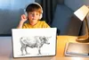 MuchoWow® Laptop Aufkleber Sticker Cover Stehender Stier, Produktbild-Vorschau 3