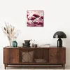 Wanduhr - Quadrat - Glasuhr - Mohn Blume Wiese - 40x40cm - Produktbild-Vorschau 7