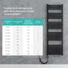 doporro Radiateur de Salle de Bain Sèche-Serviette 100x60cm Voir les images du produit 7