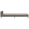 vidaXL Bettgestell mit Kopfteil Dunkelgrau 90x190 cm Stoff Produktbild-Vorschau 8