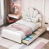 Letto per bambini 90x200 cm, imbottito con testiera a forma Anteprima dell’immagine prodotto 1