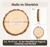 Holzscheiben 14-15 cm, 20 Stück Baumscheiben 15cm, Produktbild-Vorschau 2