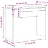 vidaXL Artisan dubový stôl 90x40x72 cm materiál na báze Náhľad obrázku produktu 7