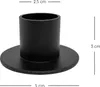4x Kerzenhalter Eisen Schwarz Stabkerzen 25mm Kerzenständer Produktbild-Vorschau 2