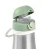 Close-up of the lid and top of a stainless steel straw cup. Podgląd zdjęcia produktu