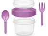 MÜSLIBECHER 800ml mit Löffel Gabel Deckel Müsli to go Produktbild-Vorschau 3