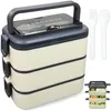 FRADABOX® Bento Lunchbox „Jamie“ 2700ml, 3 Etagen mit Produktbild-Vorschau 1