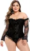 Schwarzes Gothic-Korsett mit Bauchkontrolle aus Spitze Produktbild-Vorschau 7