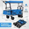 COSTWAY Wózek ręczny 100 l, składany, z daszkiem, wózek Podgląd zdjęcia produktu 9