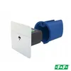 A white wall-mounted sensor with a blue mounting box and a black internal component, shown against a white background. The F&F logo is in the bottom right corner. Anteprima dell’immagine prodotto