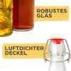 Praknu 6 Glasflaschen mit Bügelverschluss 1000ml - 6 Extra Produktbild-Vorschau 5
