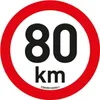 Autocollant de limitation de vitesse à 80 km/h (20 cm) Voir les images du produit 1