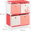 Scaffale per bambini Relaxdays con 4 contenitori, Anteprima dell’immagine prodotto 4