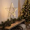 LED Metall Stern schwarz auf Fuß mit Twinkle Effekt für Produktbild-Vorschau 3