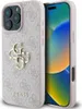A pink hard case for an iPhone 16 Pro with the Guess logo. Podgląd zdjęcia produktu