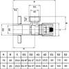 Zlatý mosazný 1/2" x 3/8" BSP kohoutek pro hadici umyvadla Náhled obrázku produktu 2