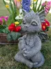 Süsser Gartendrache Yoga Drache Figur Gartenfigur 27 cm Produktbild-Vorschau 2