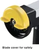 A close-up of a yellow safety cover over a blade mechanism. Náhľad obrázku produktu