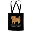 Mr. & Mrs. Panda Tote Bag Hund Flauschig - Schwarz - Produktbild-Vorschau 3
