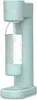 A mint-colored Dafi PushAir saturator with a clear bottle filled with water and bubbles, placed on a white background. Produktbild-Vorschau