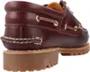 Close-up view of the heel and sole of a burgundy leather boat shoe. Náhľad obrázku produktu